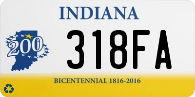 IN license plate 318FA