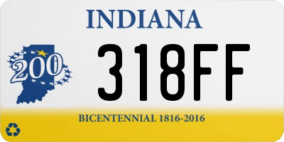 IN license plate 318FF