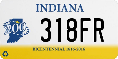 IN license plate 318FR