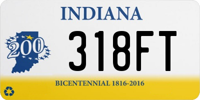 IN license plate 318FT