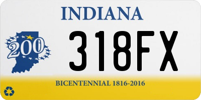 IN license plate 318FX