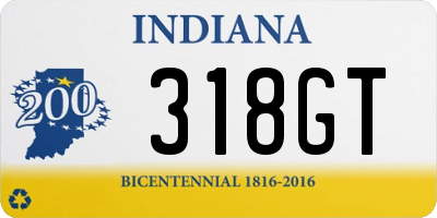 IN license plate 318GT