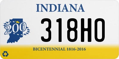 IN license plate 318HO