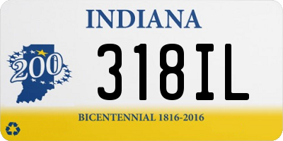 IN license plate 318IL
