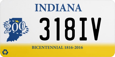 IN license plate 318IV