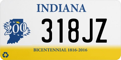 IN license plate 318JZ