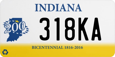 IN license plate 318KA