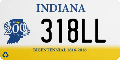 IN license plate 318LL