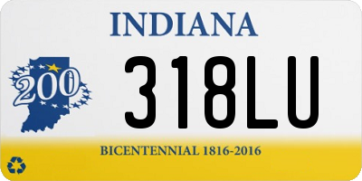 IN license plate 318LU