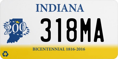 IN license plate 318MA