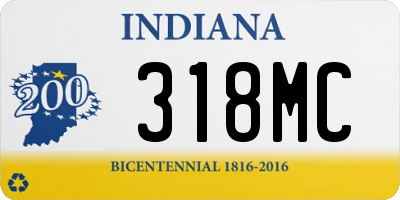 IN license plate 318MC