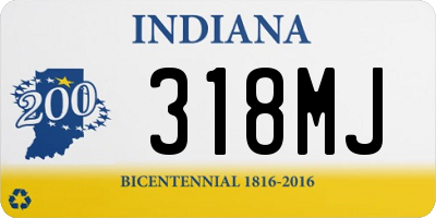 IN license plate 318MJ