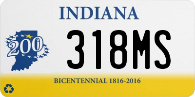 IN license plate 318MS