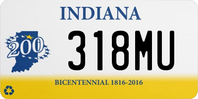 IN license plate 318MU