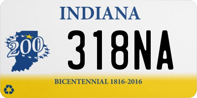 IN license plate 318NA