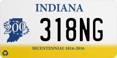 IN license plate 318NG