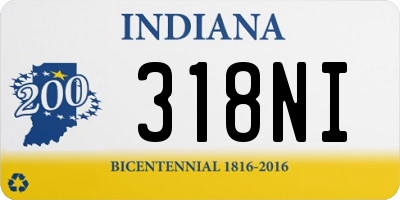 IN license plate 318NI