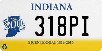 IN license plate 318PI