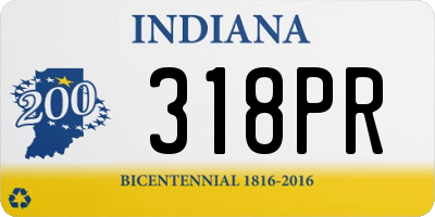 IN license plate 318PR