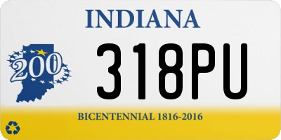 IN license plate 318PU