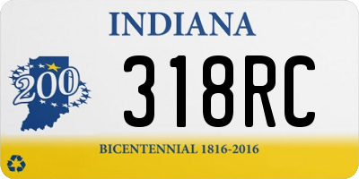 IN license plate 318RC