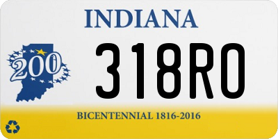 IN license plate 318RO