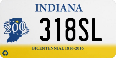 IN license plate 318SL