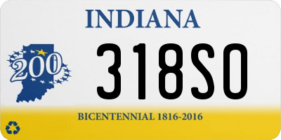 IN license plate 318SO