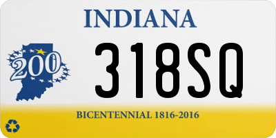 IN license plate 318SQ