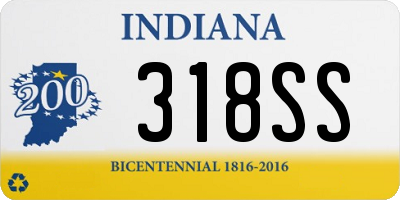 IN license plate 318SS