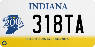 IN license plate 318TA