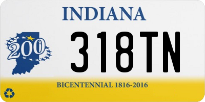 IN license plate 318TN