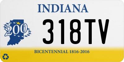 IN license plate 318TV