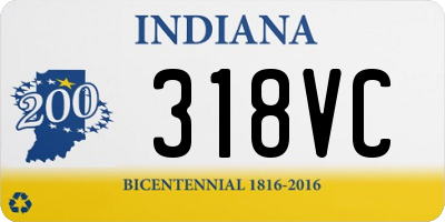 IN license plate 318VC