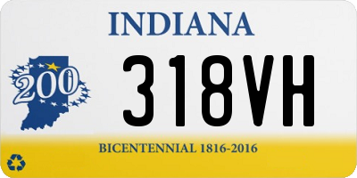 IN license plate 318VH