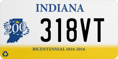 IN license plate 318VT