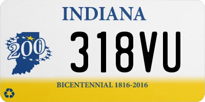 IN license plate 318VU