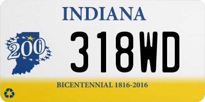 IN license plate 318WD