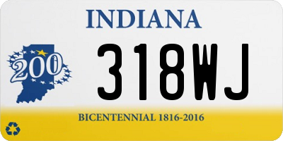 IN license plate 318WJ