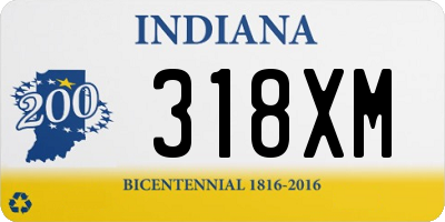IN license plate 318XM