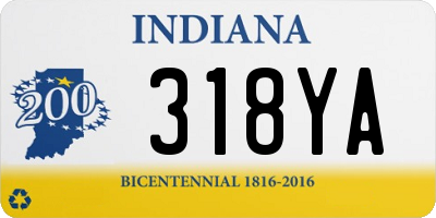 IN license plate 318YA