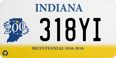 IN license plate 318YI