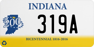 IN license plate 319A