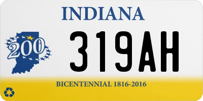 IN license plate 319AH