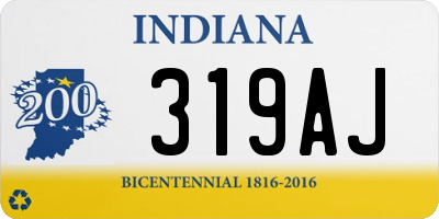 IN license plate 319AJ