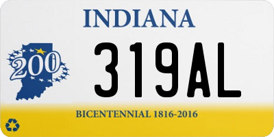 IN license plate 319AL