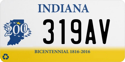 IN license plate 319AV