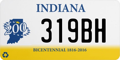 IN license plate 319BH