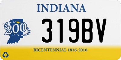 IN license plate 319BV