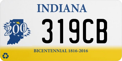 IN license plate 319CB